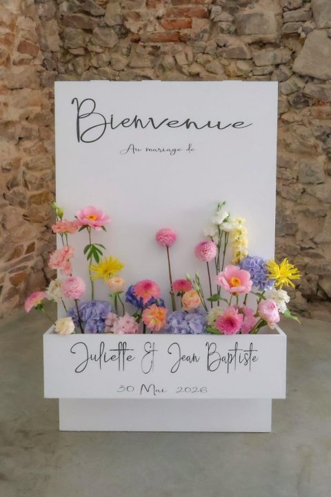 Panneau double avec bac à fleurs