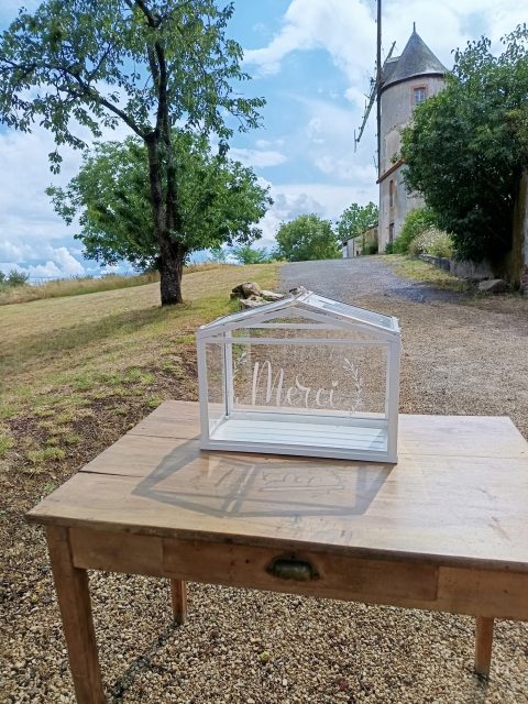 Urne en verre pour mariage