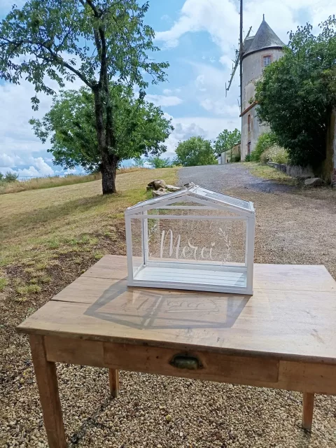 Urne en verre pour mariage