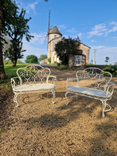 Banc en fer forgé